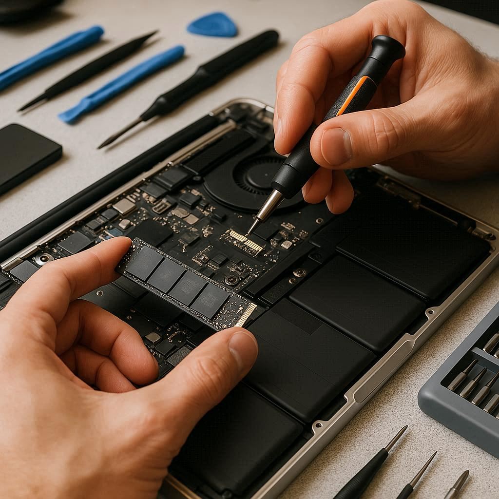 ارتقا حافظه SSD لپ تاپ مک ‌بوک