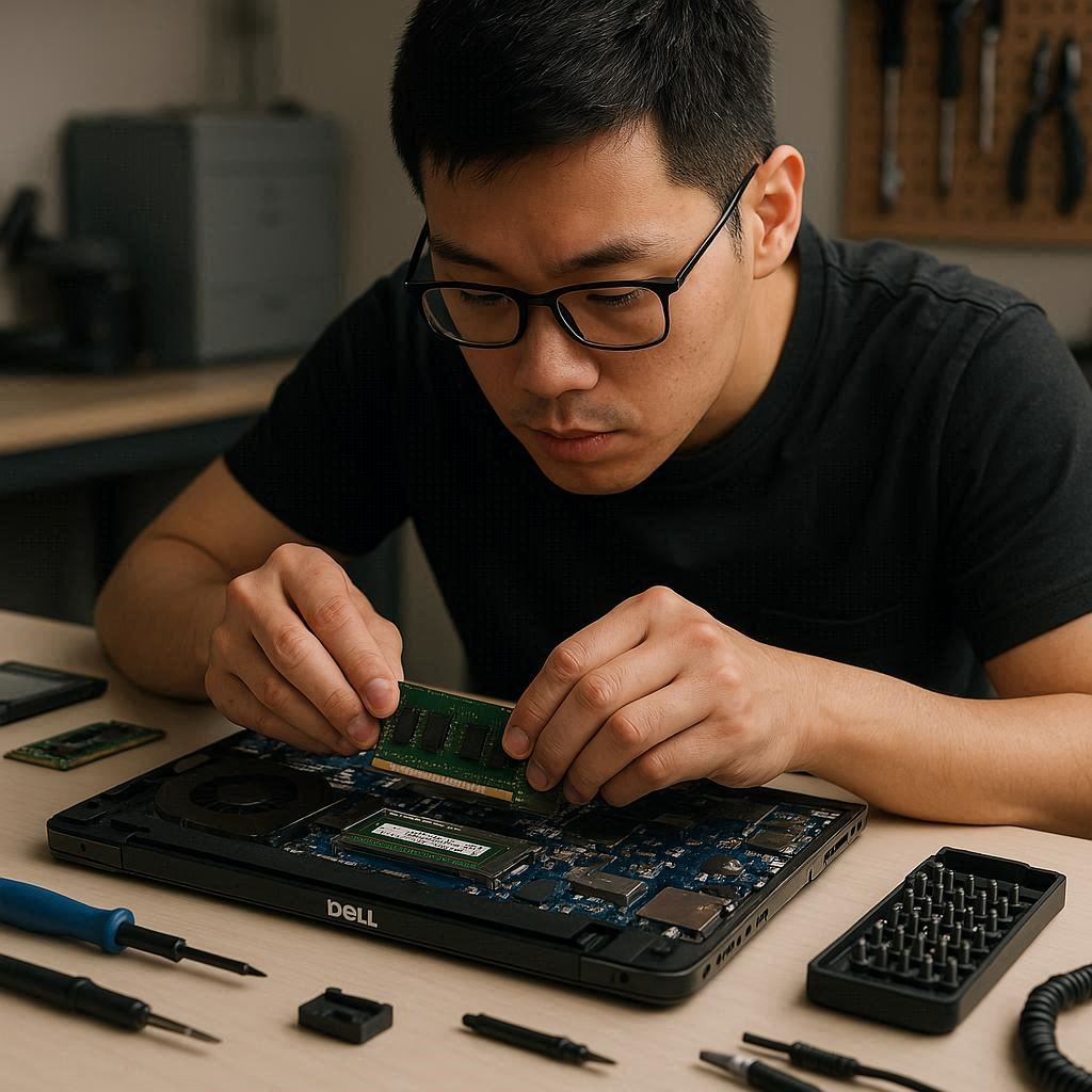 ارتقا رم در لپ تاپ دل