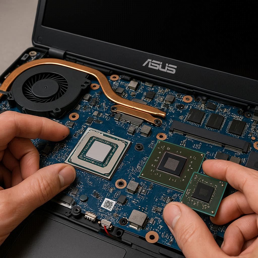 ارتقا پردازنده و کارت گرافیک ایسوس