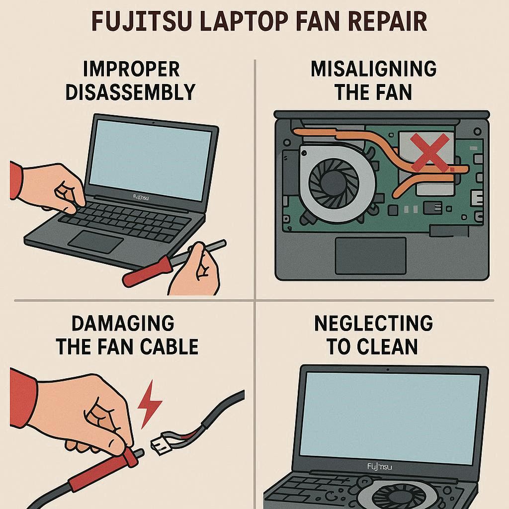 اشتباهات رایج در تعمیر فن فوجیتسو