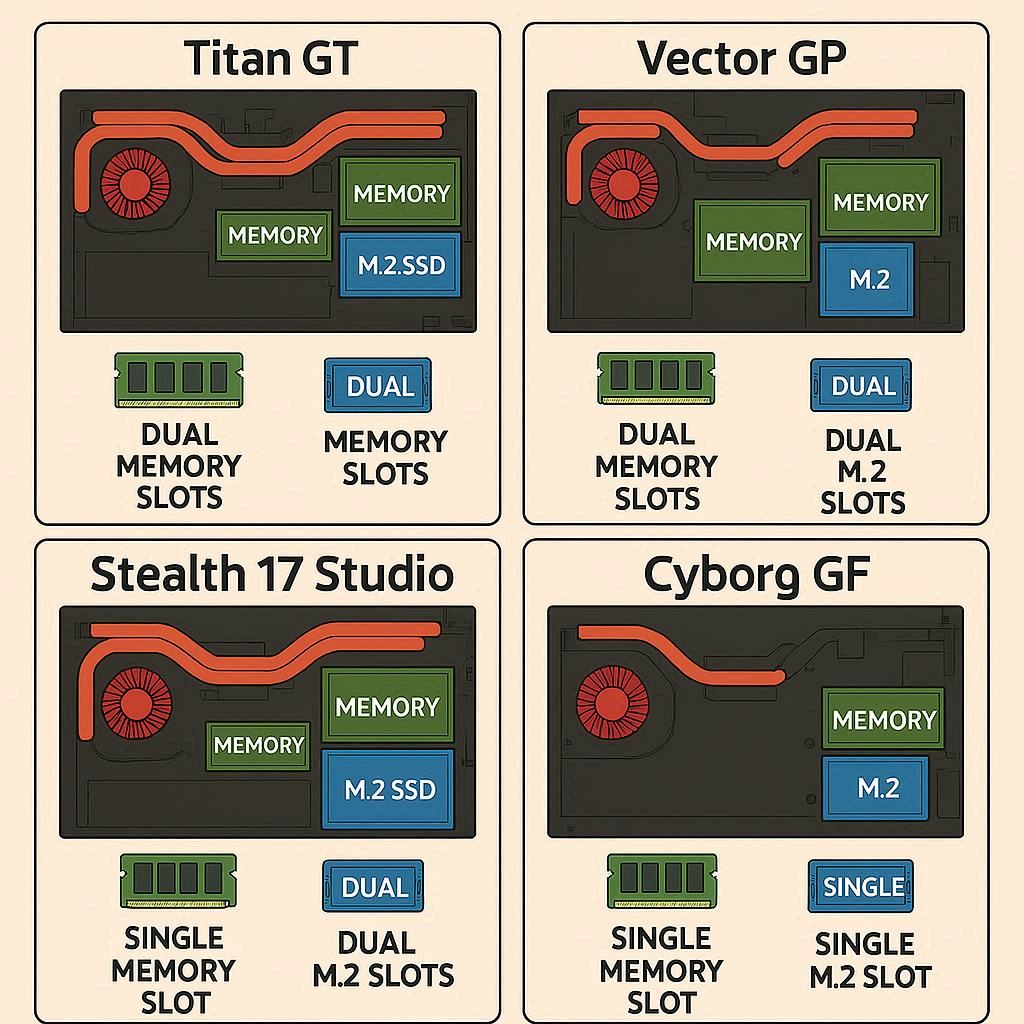 امکان ارتقا در مدل‌های مختلف MSI