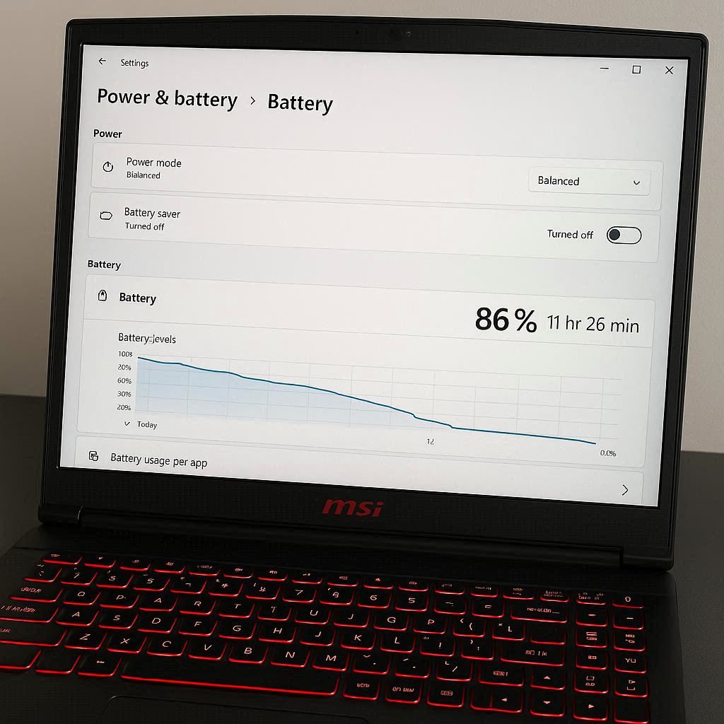 بررسی سلامت و طول عمر باتری ام اس آی