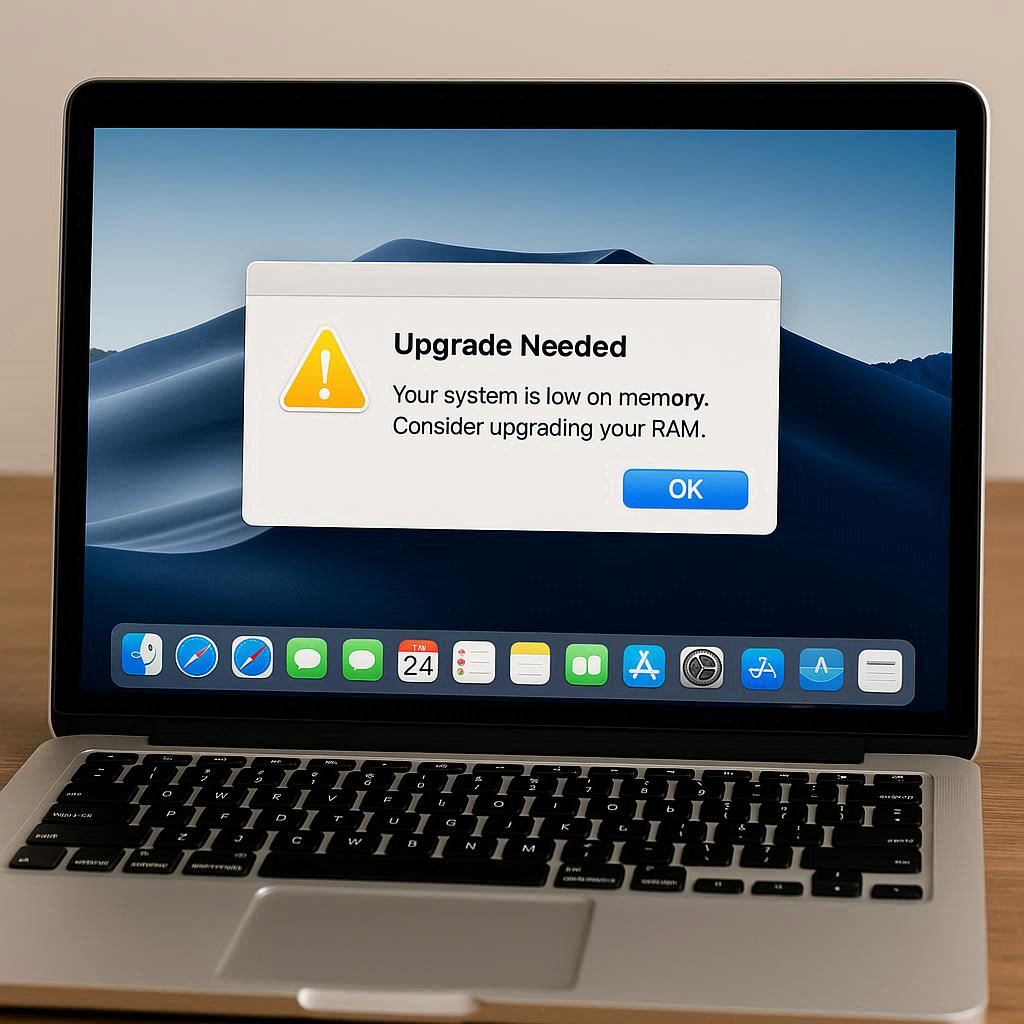 تشخیص نیاز به ارتقا رم مک بوک