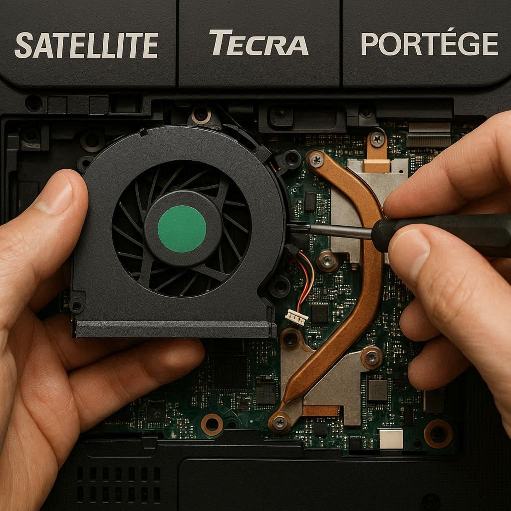 تعمیر فن در مدل‌های لپ تاپ Satellite، Tecra و Portege