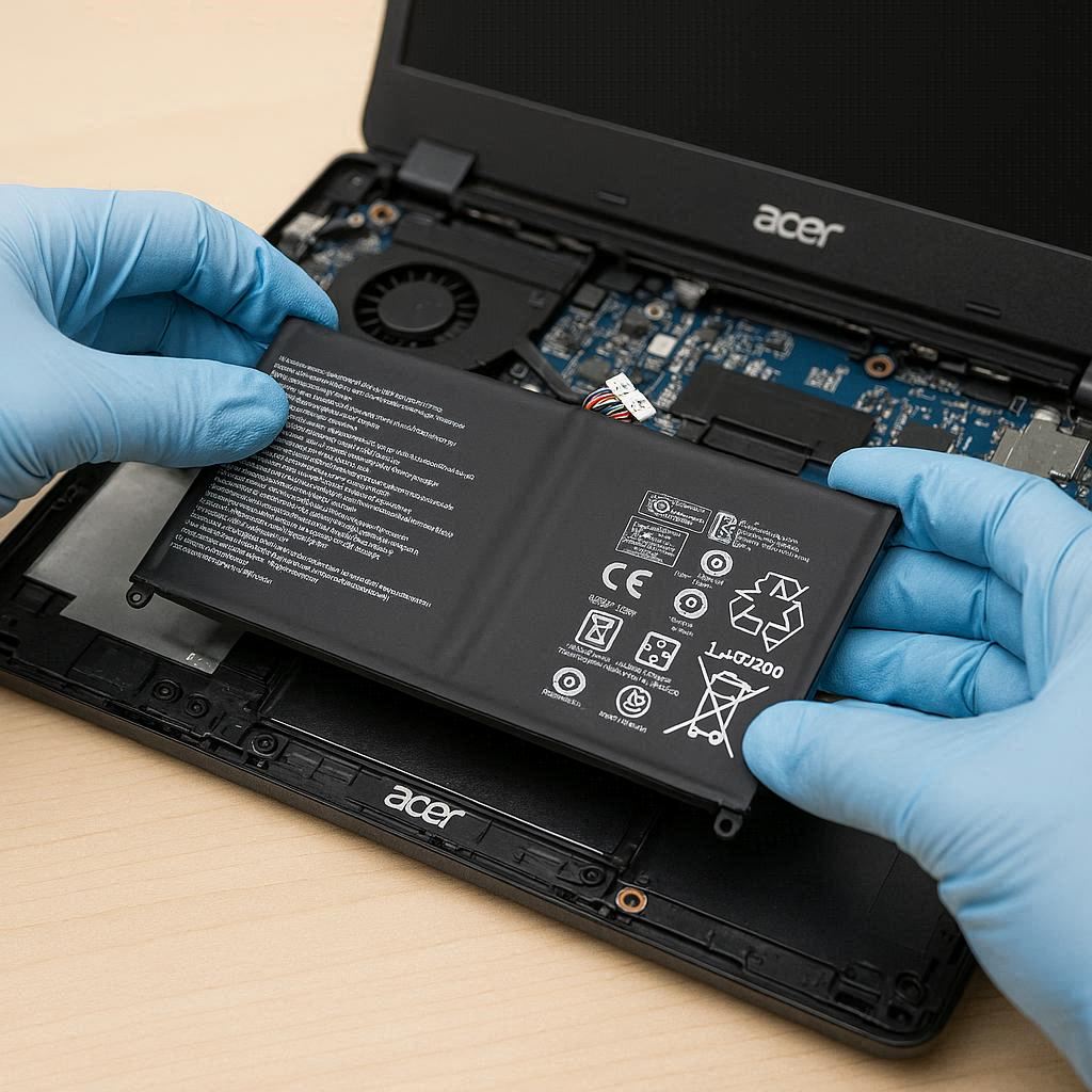 تعمیر و تعویض باتری لپ تاپ ایسر