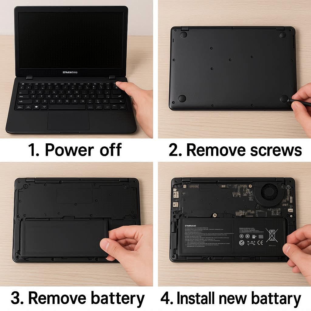 تعویض باتری سامسونگ مرحله ‌به‌ مرحله