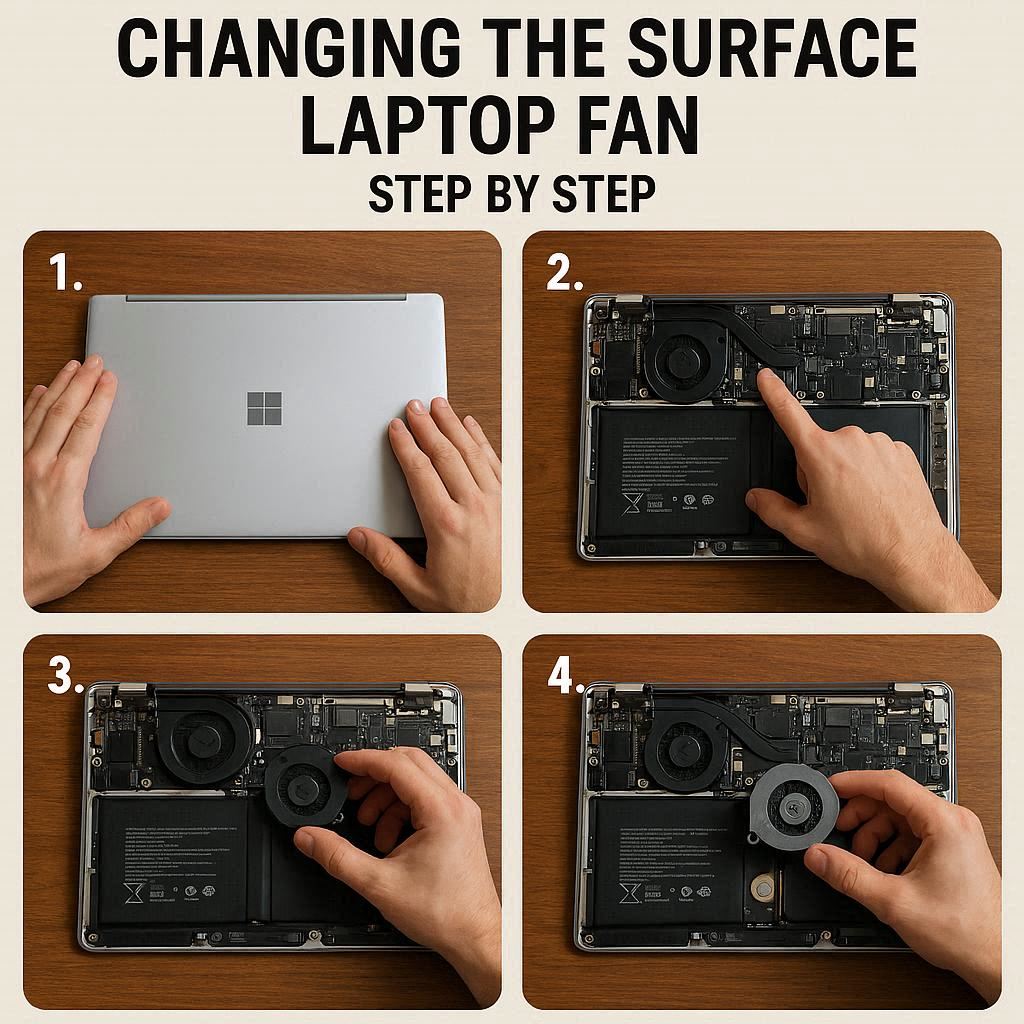 تعویض فن سرفیس مرحله به مرحله