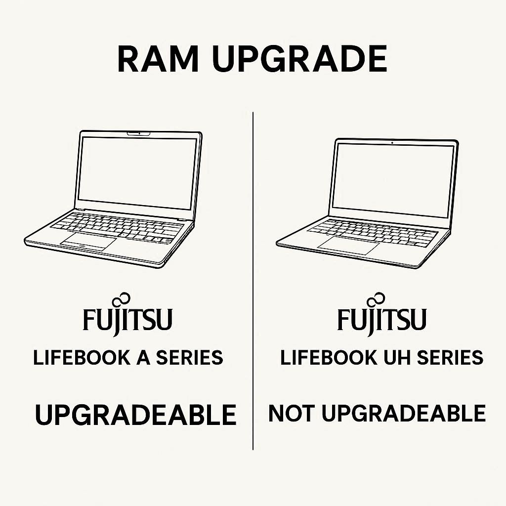 تفاوت ارتقا رم بین سری Lifebook و UH لپ تاپ فوجیتسو