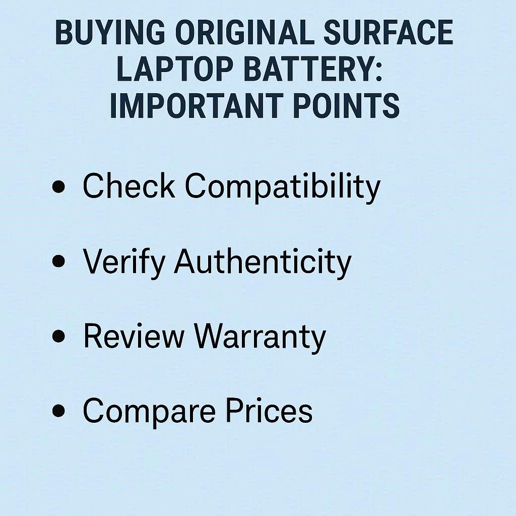 خرید باتری اورجینال لپ تاپ سرفیس نکات مهم