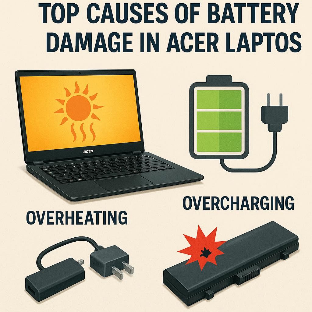 دلایل اصلی آسیب به باتری ایسر