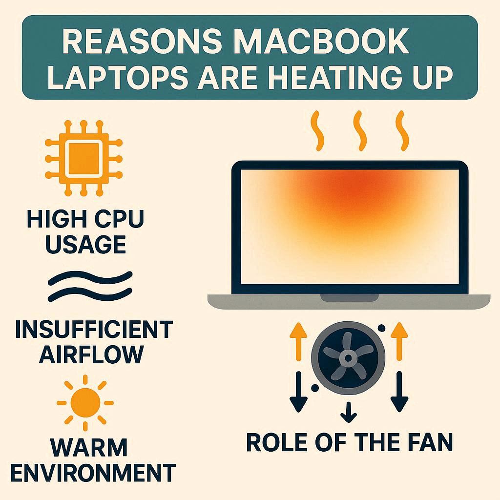 دلایل اصلی داغ شدن مک ‌بوک و نقش فن (2)