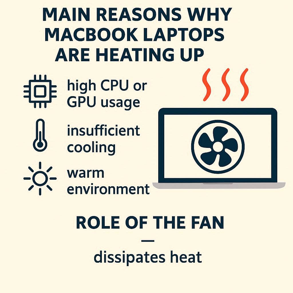 دلایل اصلی داغ شدن مک ‌بوک و نقش فن