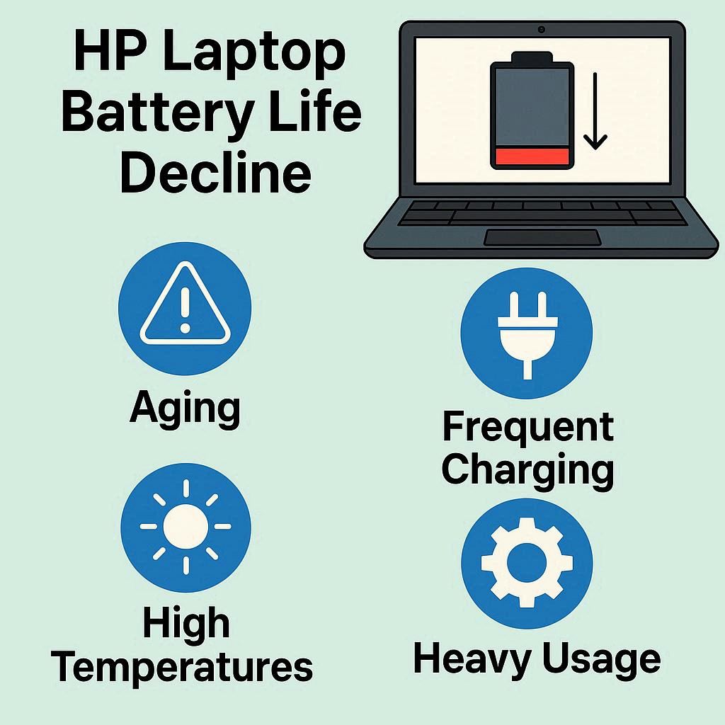 دلایل اصلی کاهش عمر باتری اچ پی