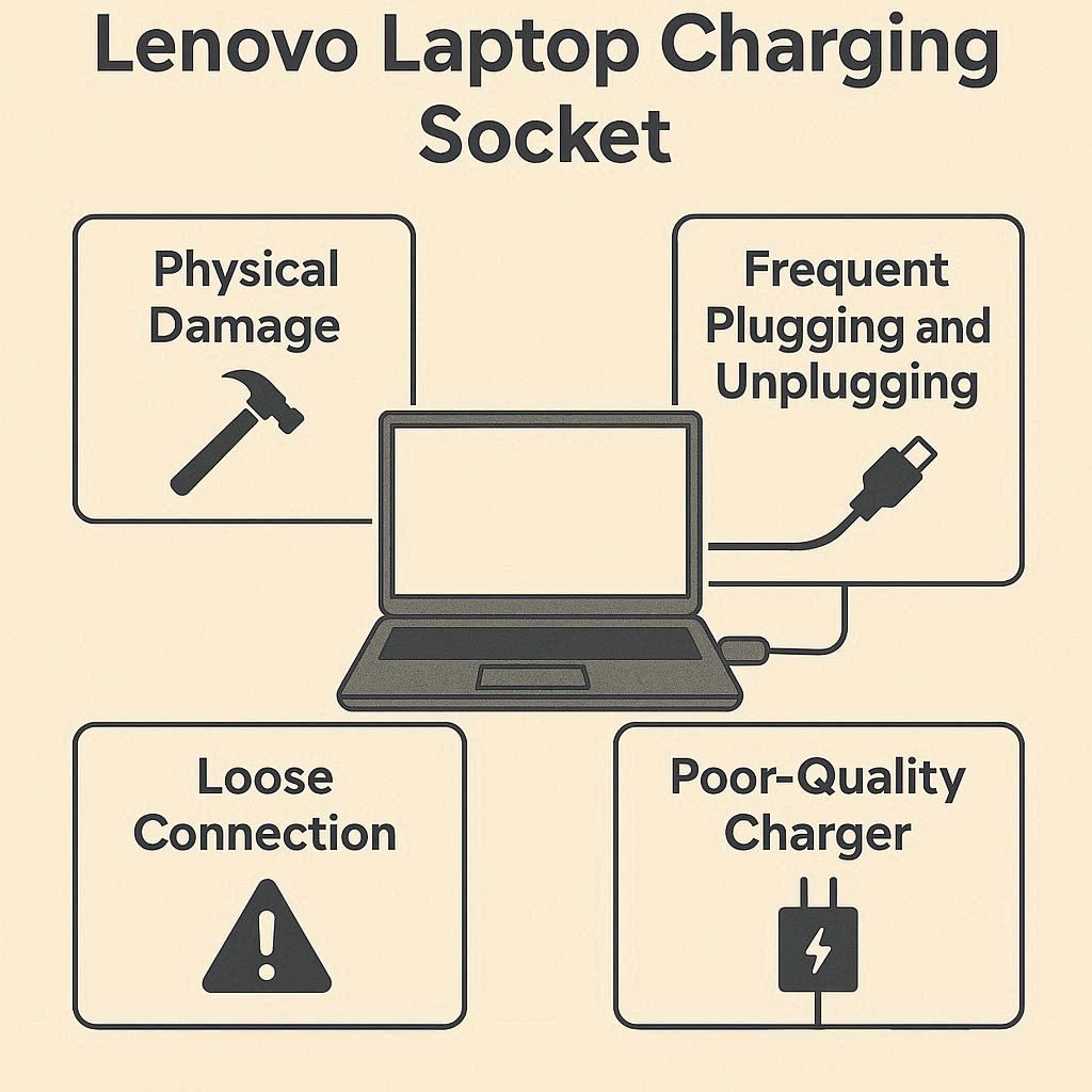 دلایل خرابی سوکت شارژ لنوو