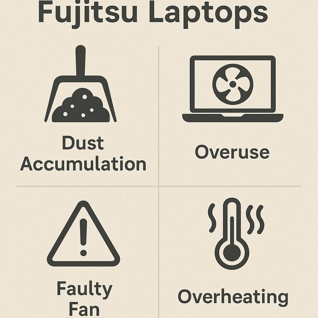دلایل خرابی فن در لپ تاپ‌های فوجیتسو