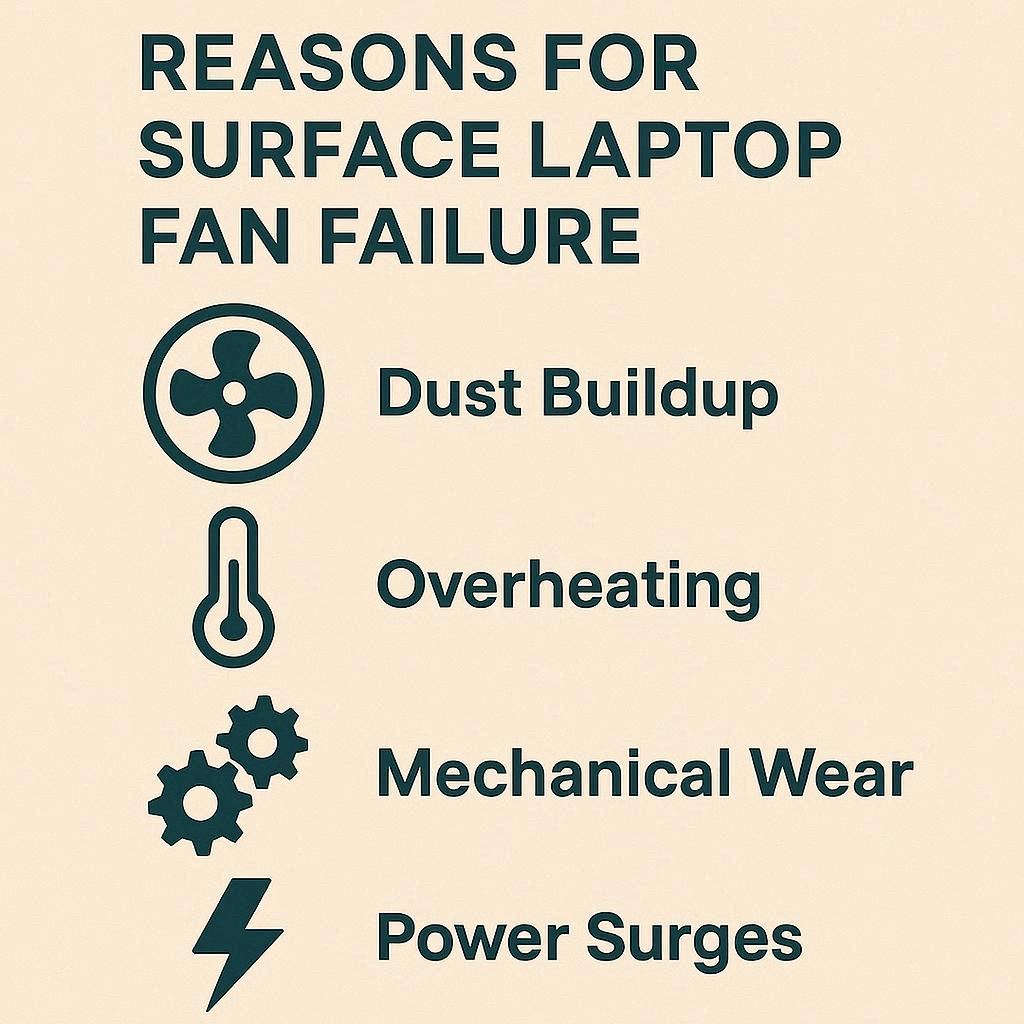 دلایل خراب شدن فن لپ تاپ سرفیس