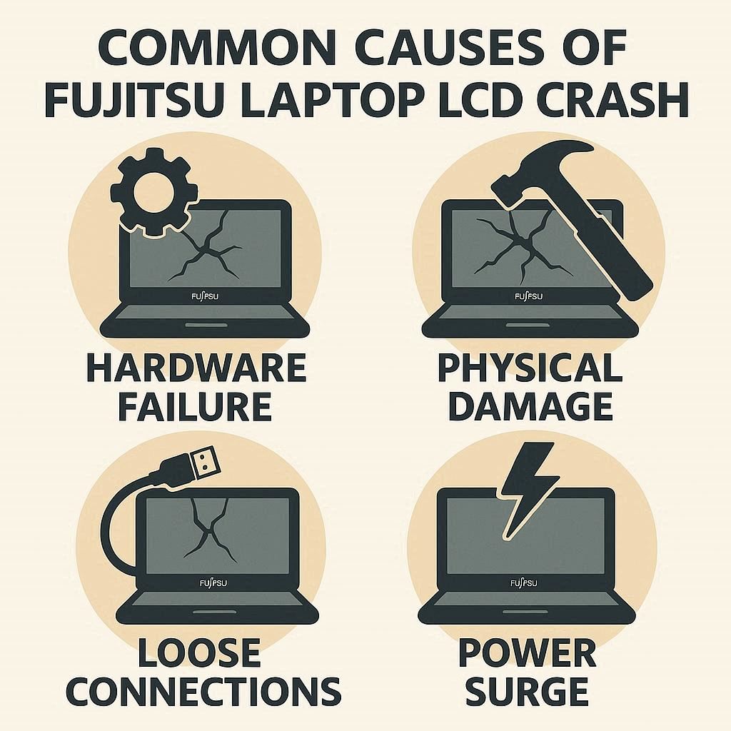 دلایل رایج خرابی ال سی دی لپ تاپ فوجیتسو