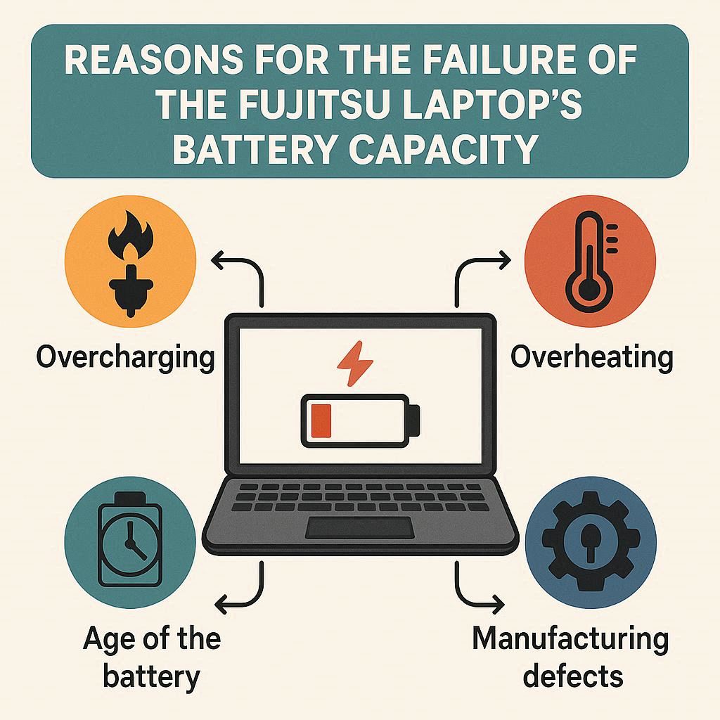 دلایل شارژ نشدن یا افت ظرفیت باتری فوجیتسو