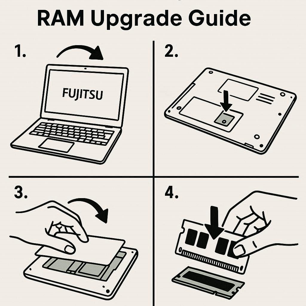 راهنمای ارتقا رم فوجیتسو
