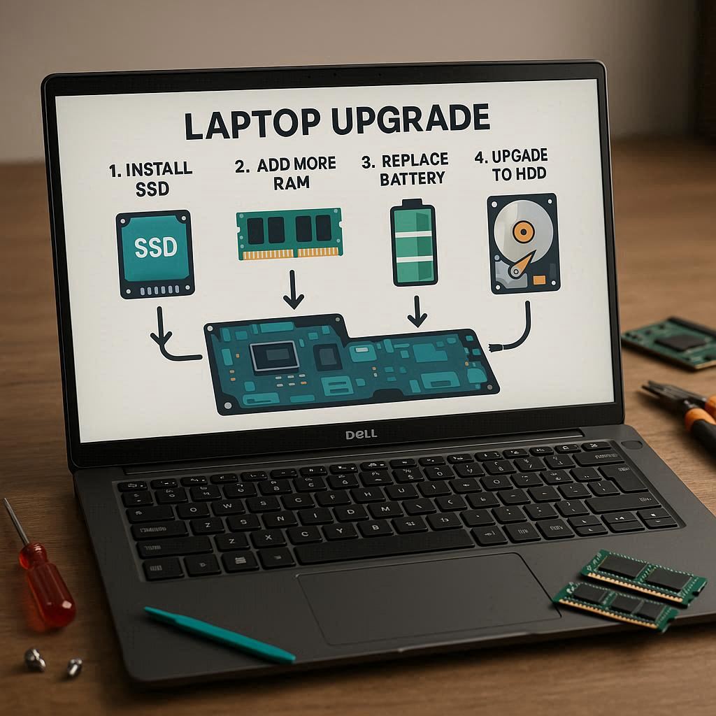 راهنمای ارتقا لپ تاپ دل