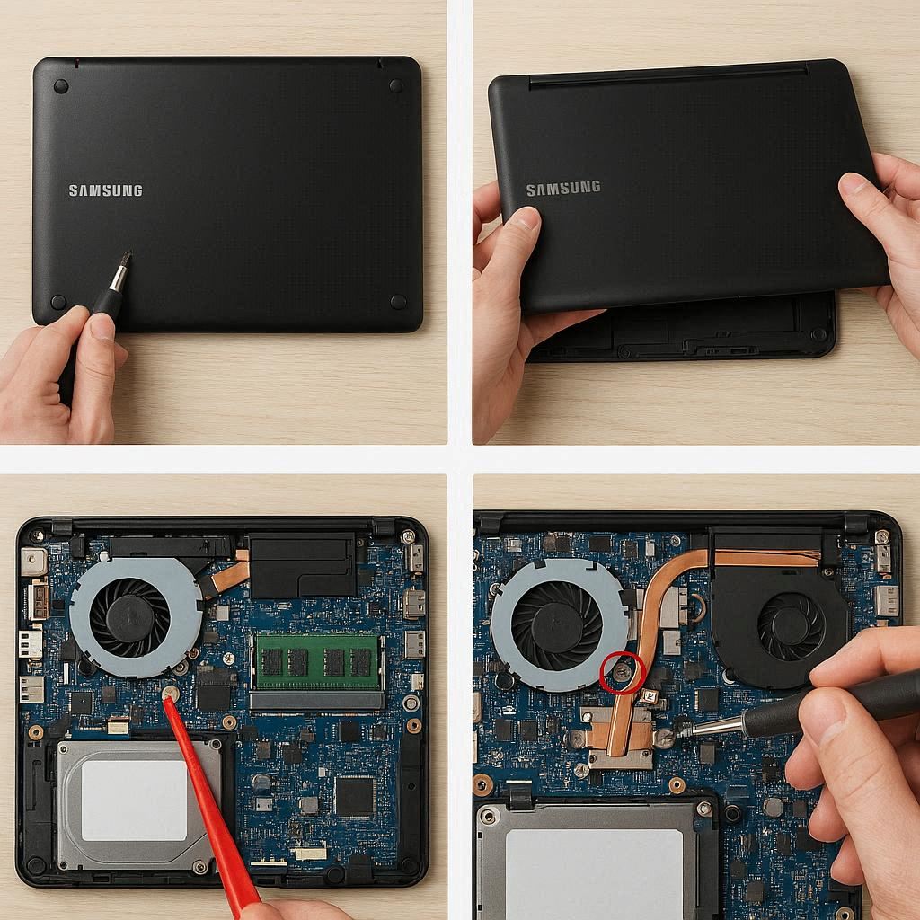 راهنمای تعمیر فن سامسونگ