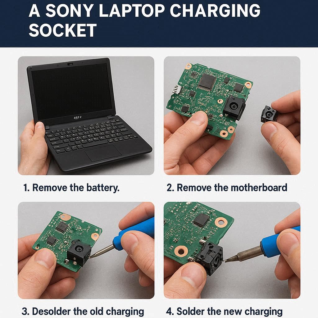 راهنمای کامل تعمیر سوکت شارژ سونی