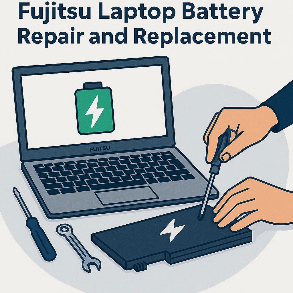 راهنمای کامل تعمیر و تعویض باتری لپ تاپ فوجیتسو