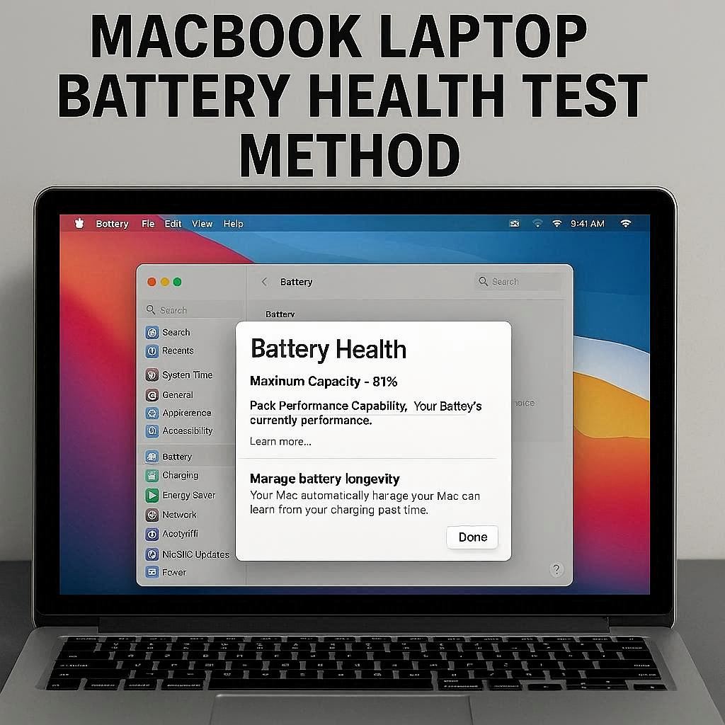 روش تست سلامت باتری لپ تاپ مک ‌بوک
