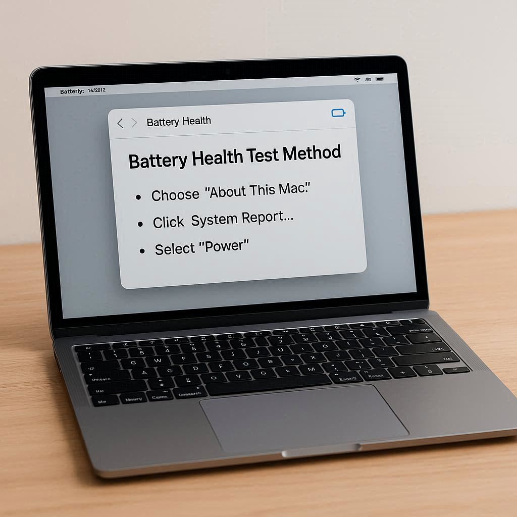 روش تست سلامت باتری مک ‌بوک