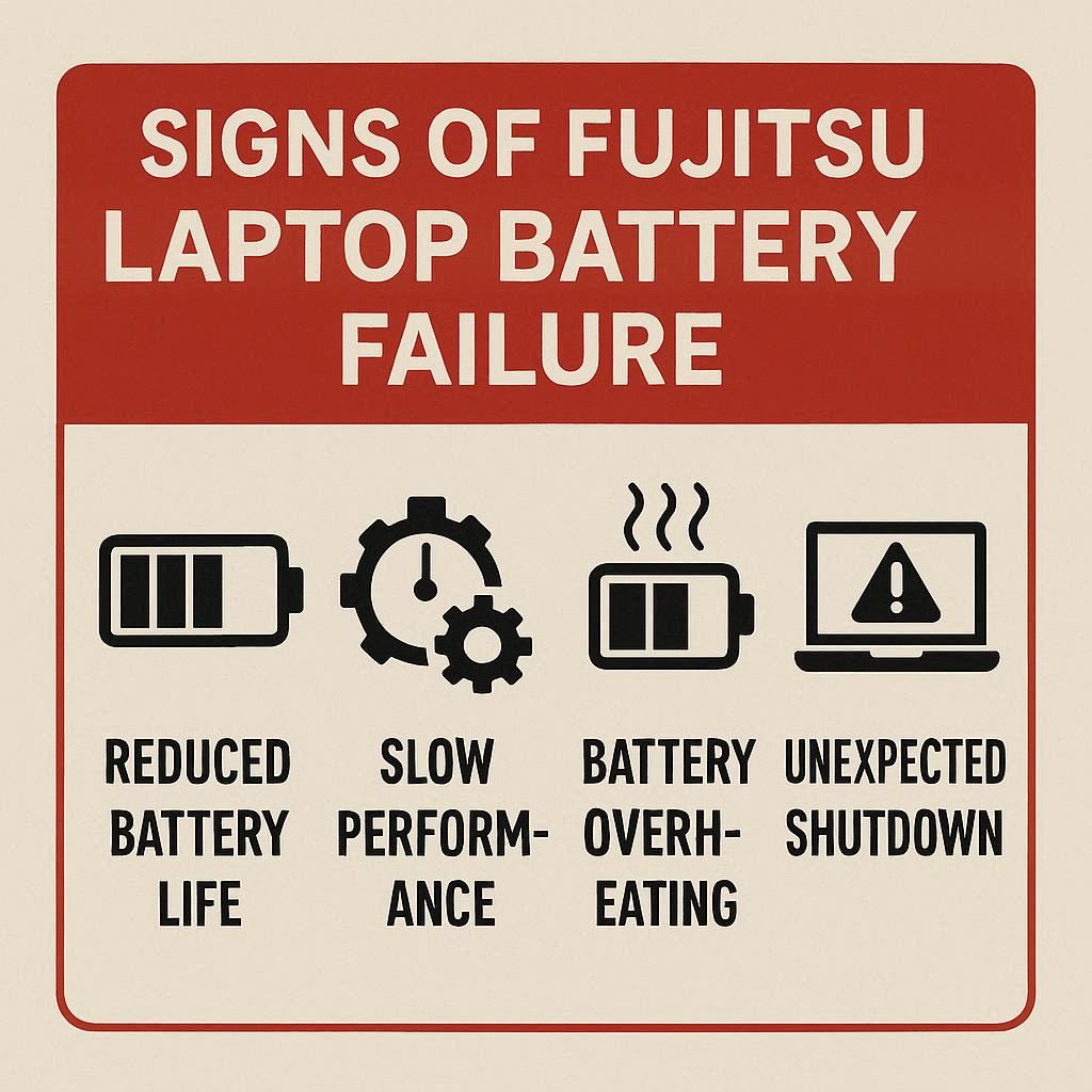 علائم خرابی باتری لپ‌ تاپ‌های فوجیتسو