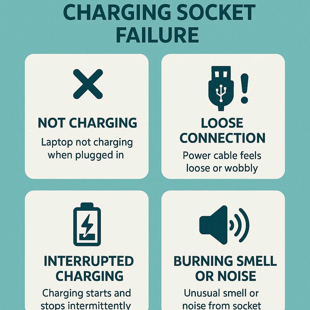 علائم خرابی سوکت شارژ لپ تاپ اچ پی