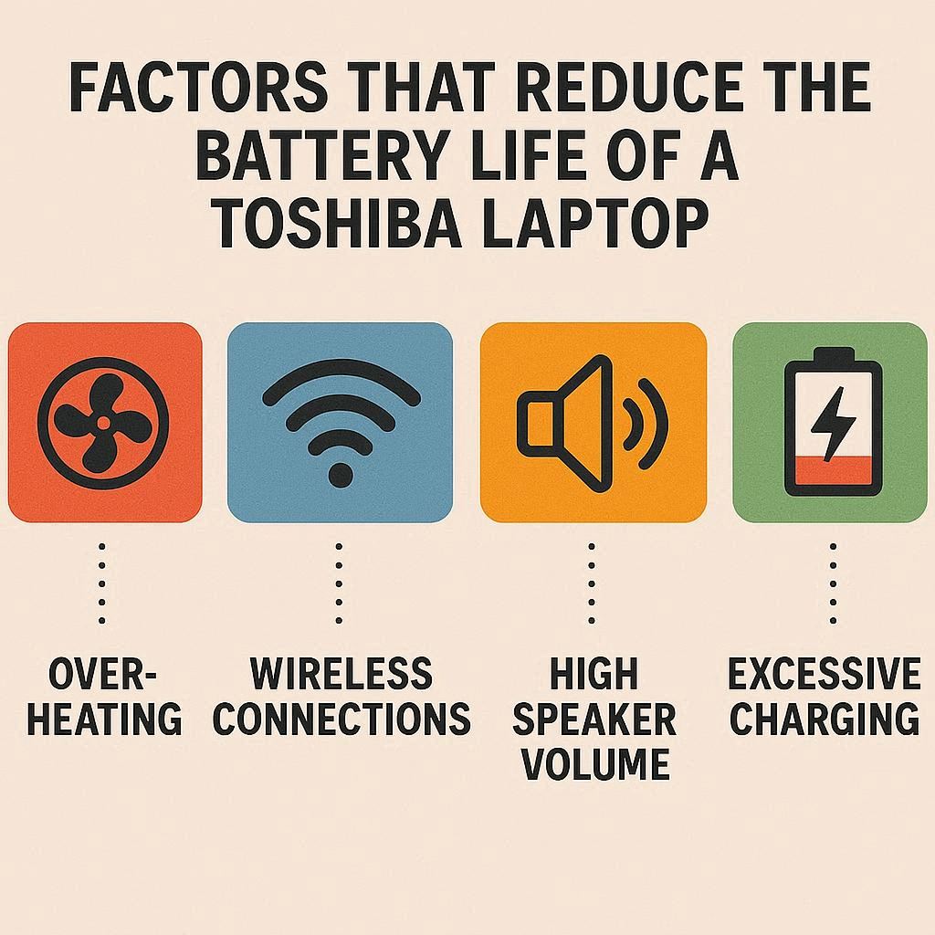عوامل کاهش عمر باتری توشیبا