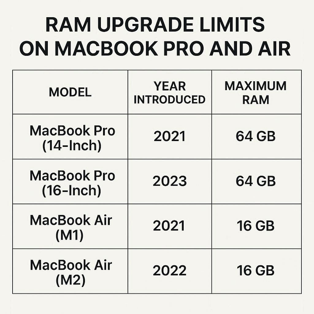 محدودیت‌ها در مک‌ بوک پرو و ایر