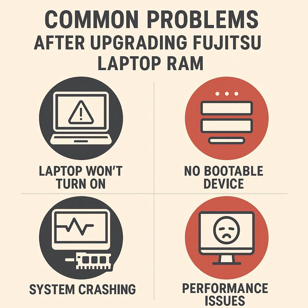 مشکلات رایج بعد از ارتقا رم فوجیتسو