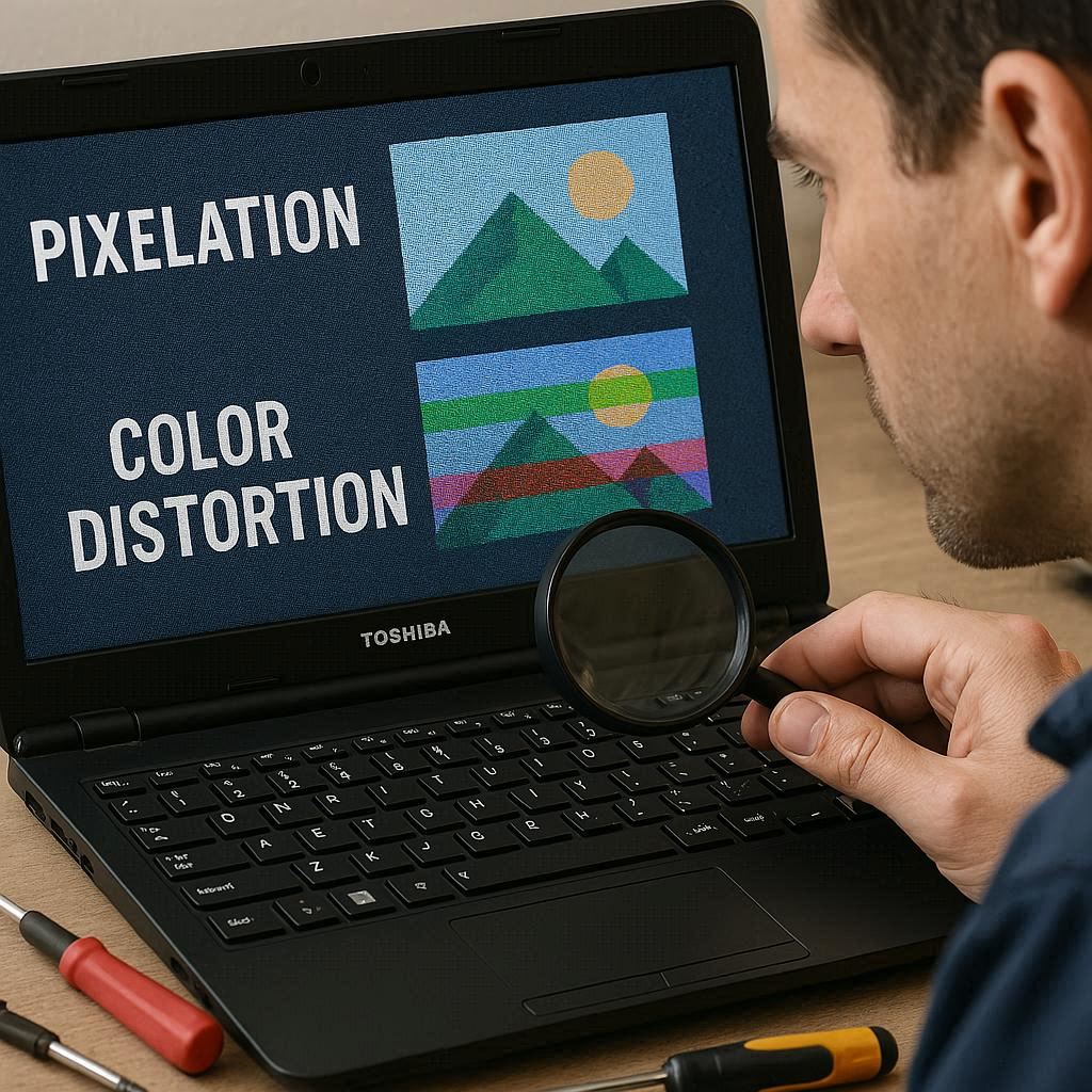 مشکلات رایج تصویر در لپ تاپ‌های توشیبا