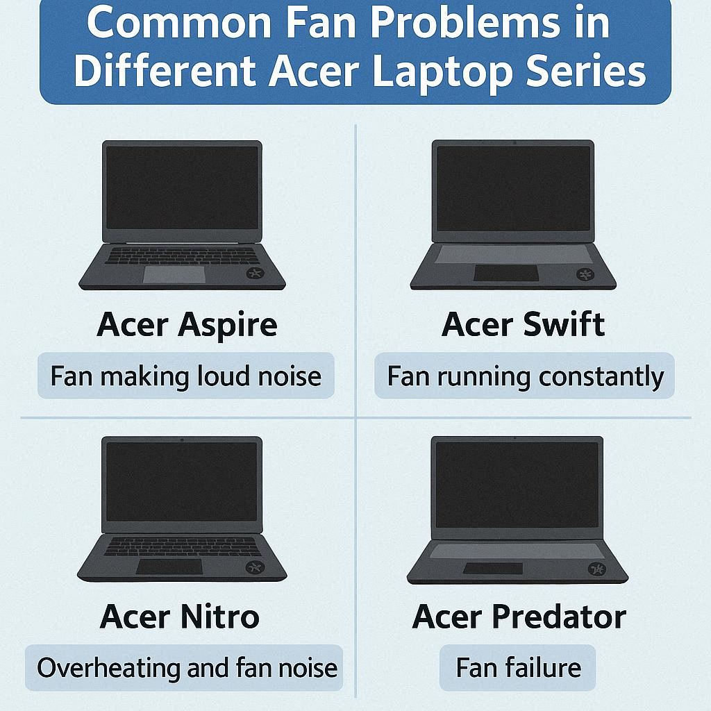 مشکلات رایج فن در سری‌های مختلف Acer