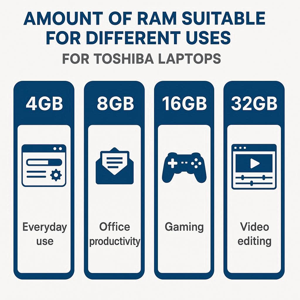 میزان رم مناسب استفاده‌های مختلف