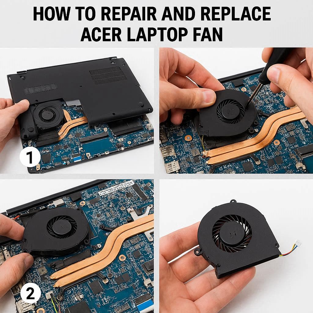 نحوه تعمیر و تعویض فن ایسر