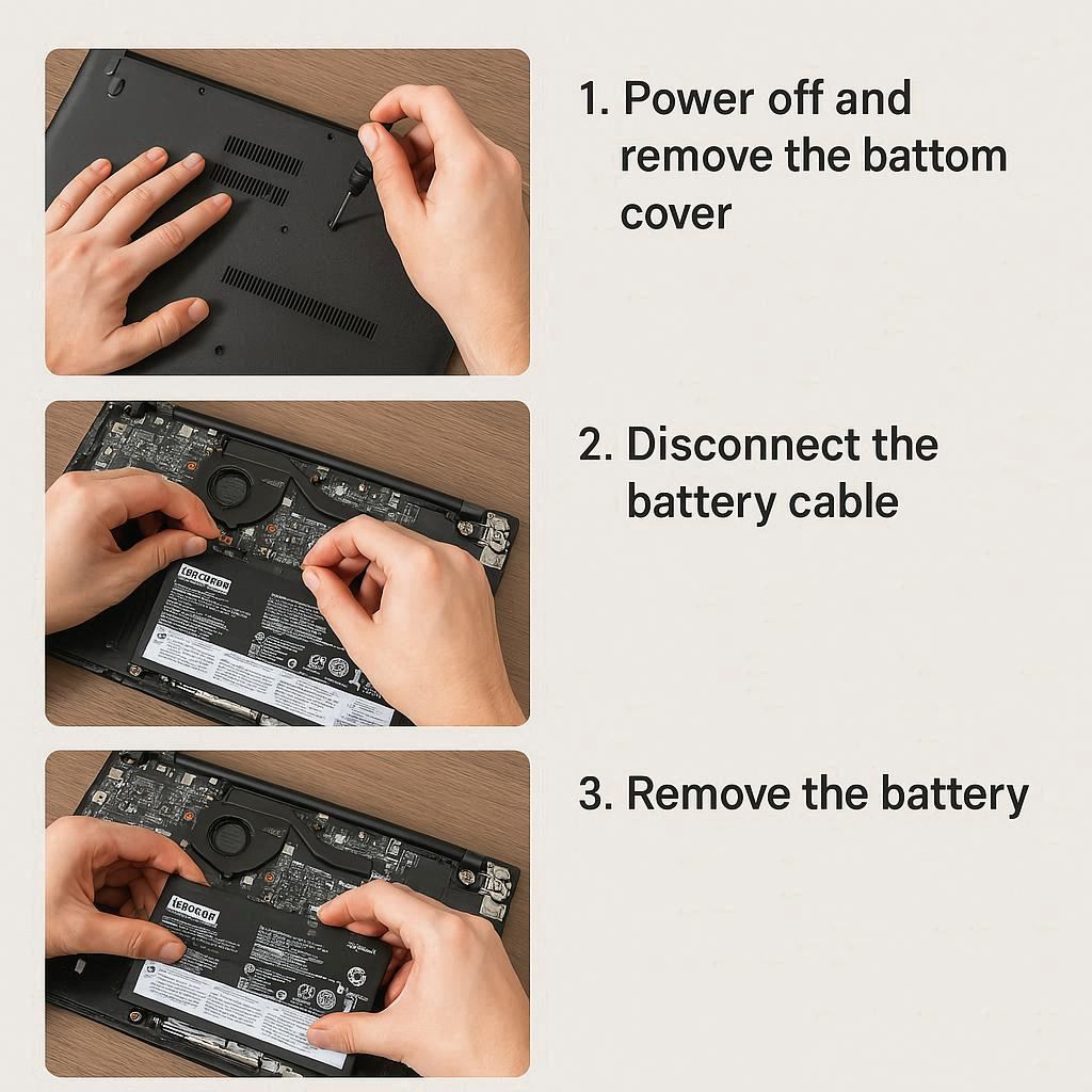 نحوه تعویض باتری لنوو