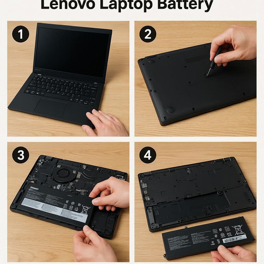 نحوه تعویض باتری لپ تاپ لنوو