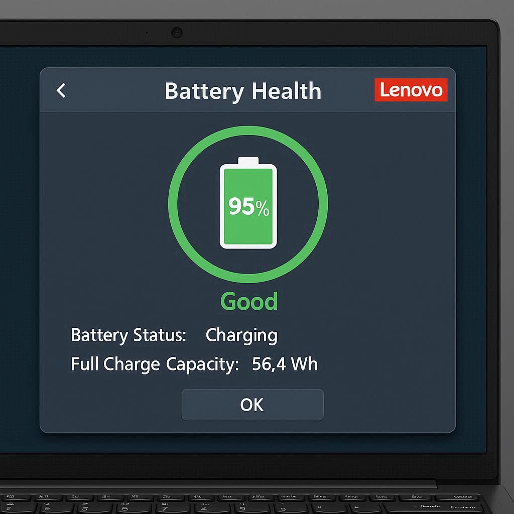 نرم‌افزارهای تشخیص سلامت باتری لپ تاپ لنوو