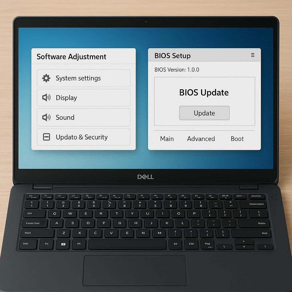 نرم‌افزارها و بایوس پس از ارتقا Dell