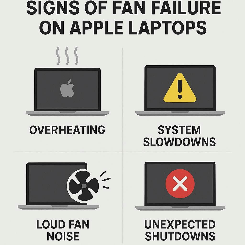 نشانه‌های خرابی فن در اپل