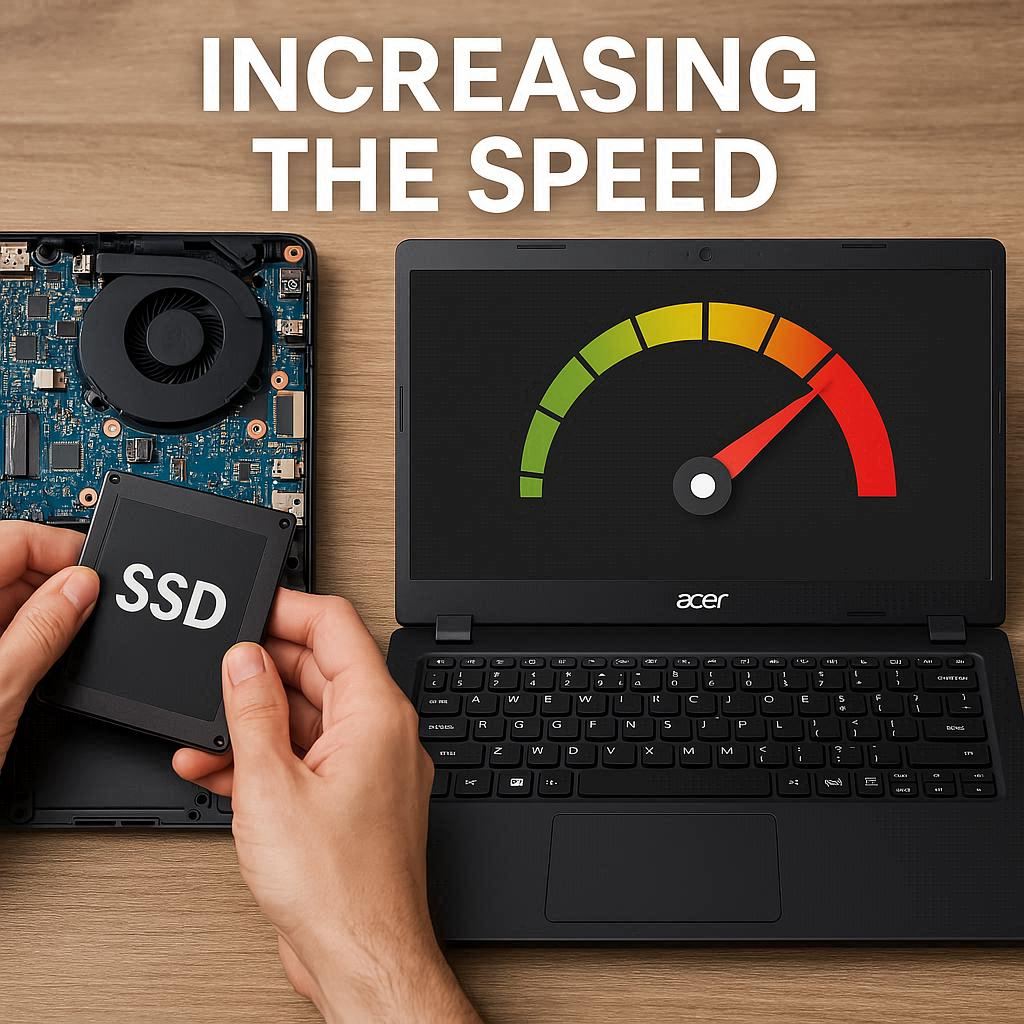 نصب SSD و افزایش سرعت ایسر