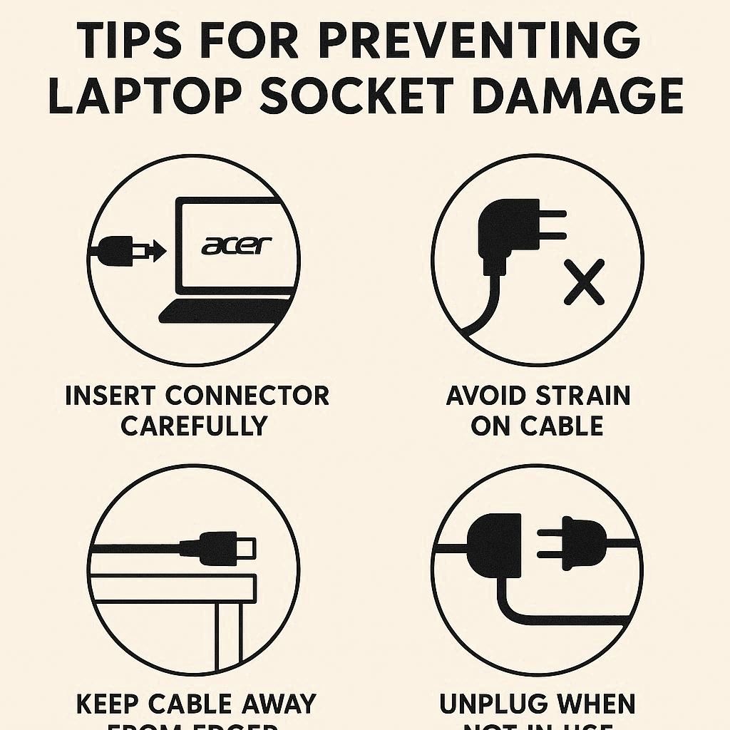 نکات جلوگیری از خرابی دوباره سوکت لپ تاپ Acer
