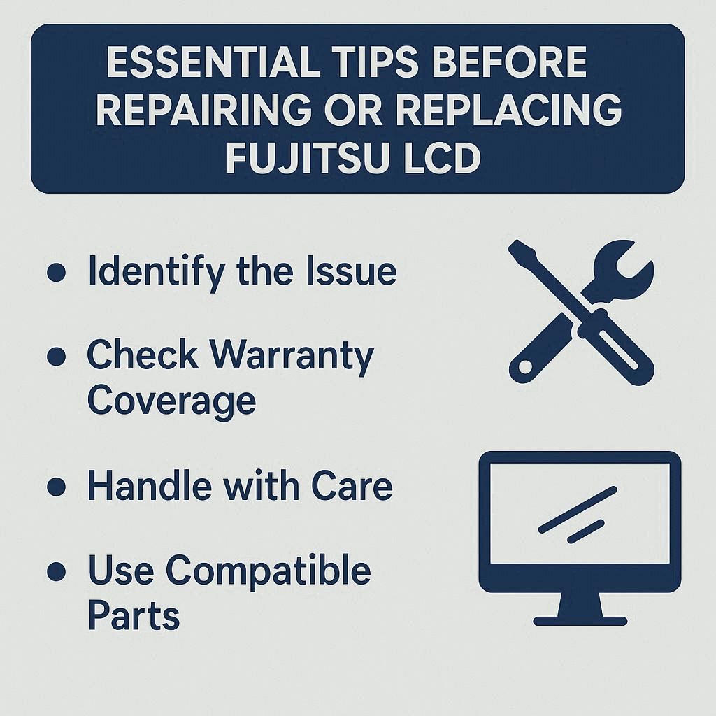 نکات ضروری قبل از تعمیر یا تعویض ال سی دی فوجیتسو