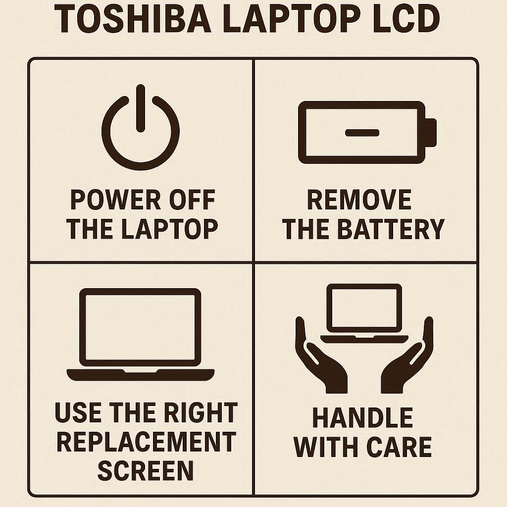 نکات مهم قبل از تعویض ال سی دی توشیبا