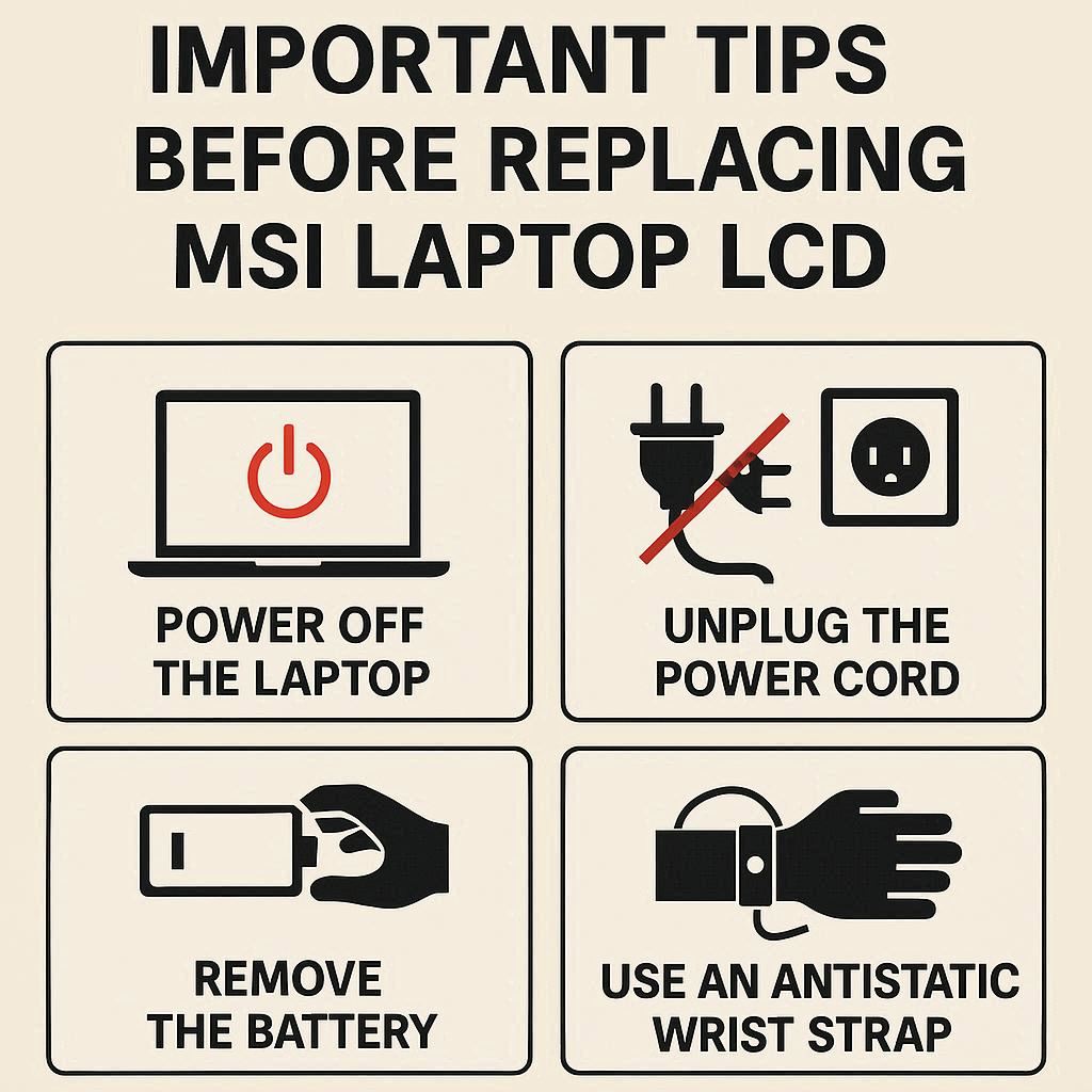 نکات مهم قبل از تعویض ال سی دی