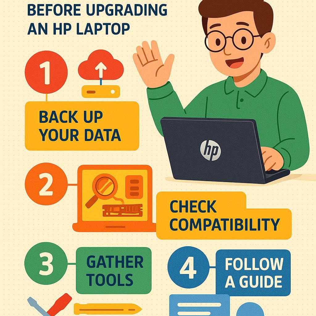 نکات مهم پیش از ارتقا لپ تاپ اچ پی
