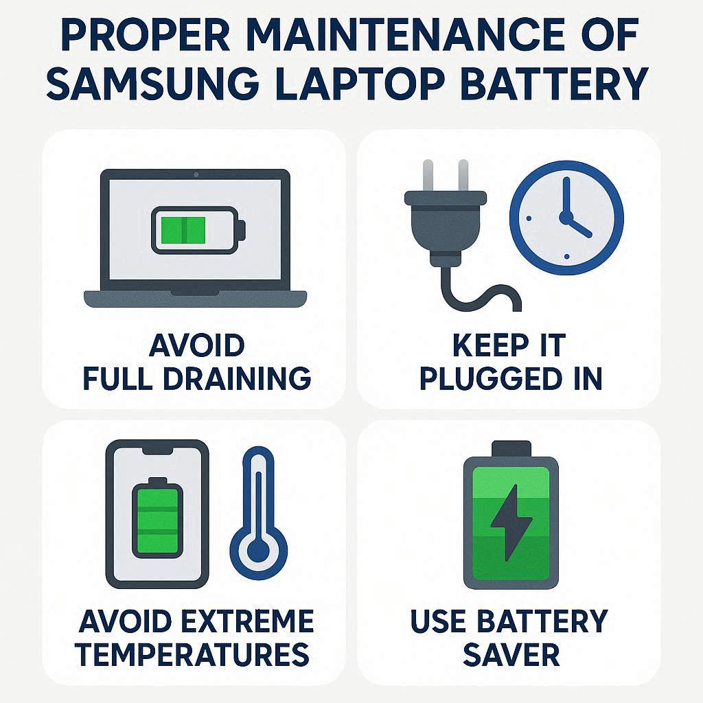 نگهداری صحیح باتری لپ تاپ سامسونگ
